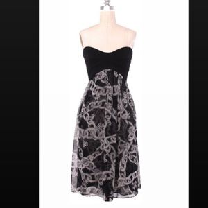 Diane Von Furstenberg chain link strapless dress